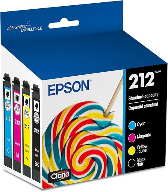 Black and color ink cartridge set for printers