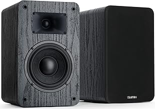Passive bookshelf speakers with 80W peak power and 5" woofer