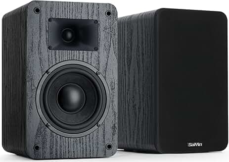 Passive bookshelf speakers with 80W peak power and 5" woofer