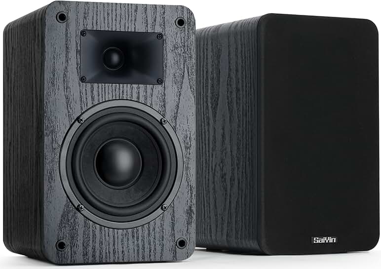 Passive bookshelf speakers with 80W peak power and 5" woofer