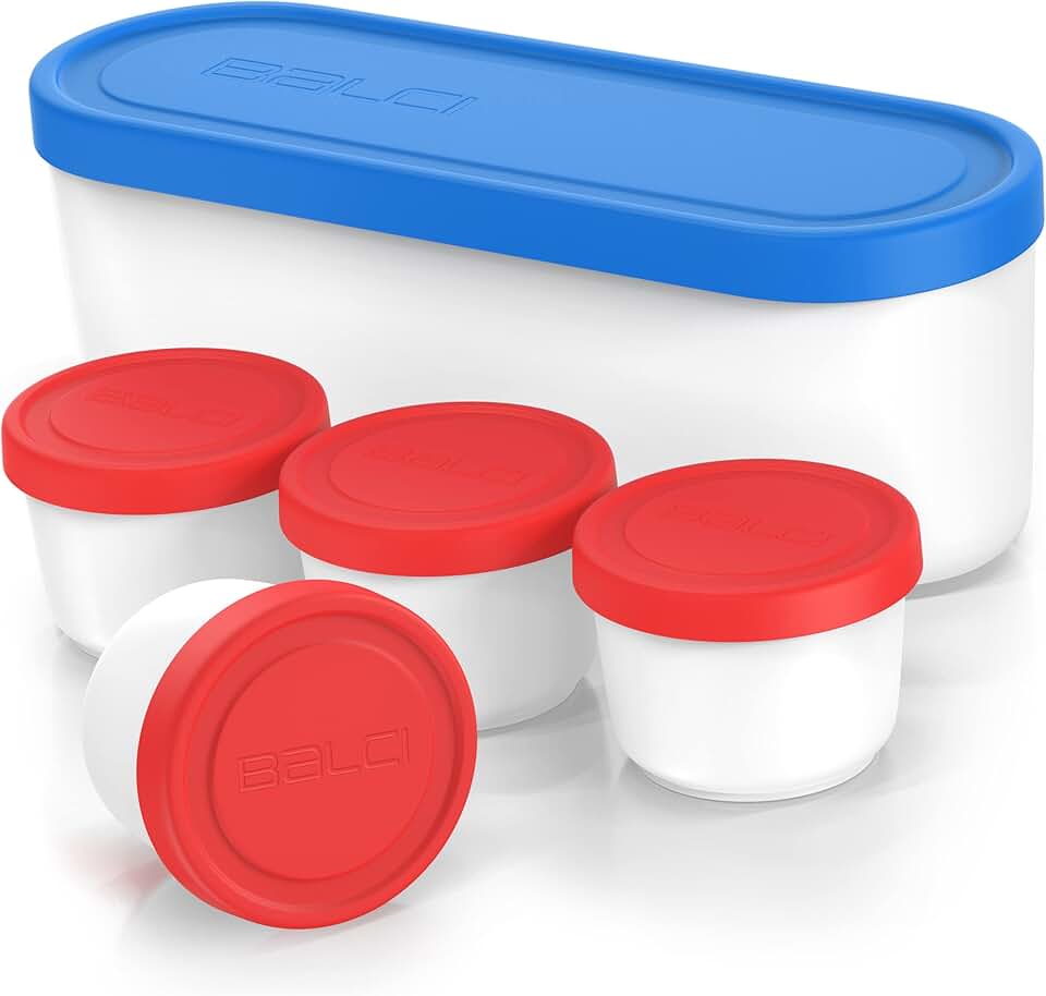 Ice Cream Container Set with Lids and Scoop