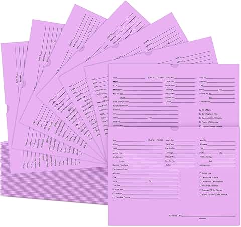 120 Colored Printed Deal Jackets for Car Sales