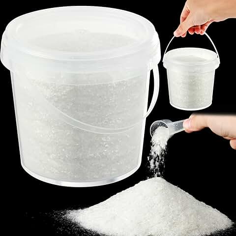 White iridescent glitter powder for crafts, 17.6oz