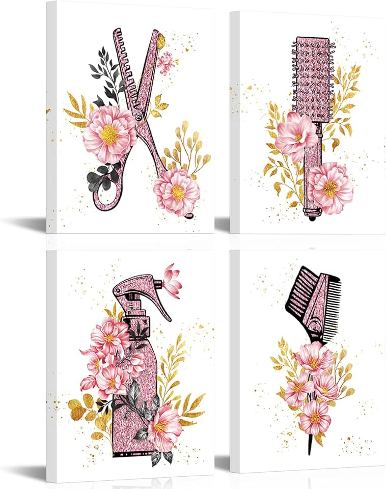 Hairdresser Wall Art for Beauty Salon Decor