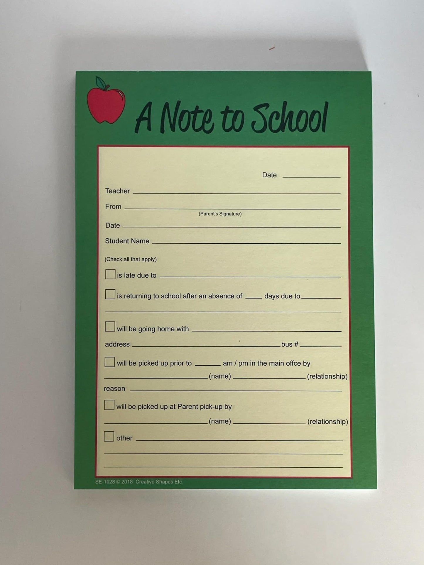 50 Sheets Note for School and Parents