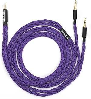 Upgraded 1.5m Purple OFC Headphone Audio Cable