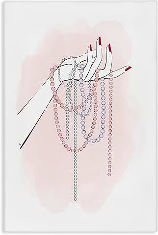 Beaded Jewelry Canvas Wall Art by Martina Pavlova