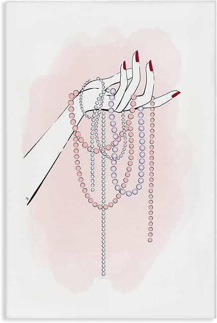 Beaded Jewelry Canvas Wall Art by Martina Pavlova