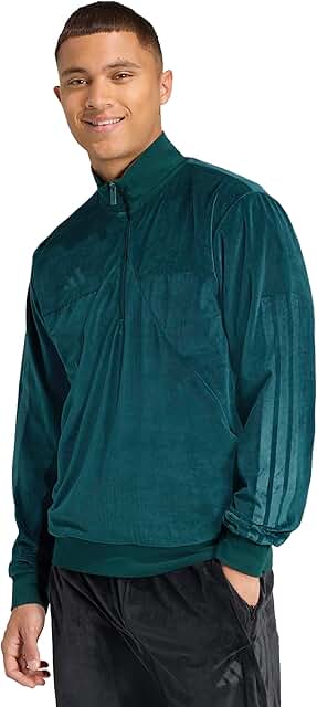 Men's Velour Half-Zip Track Top