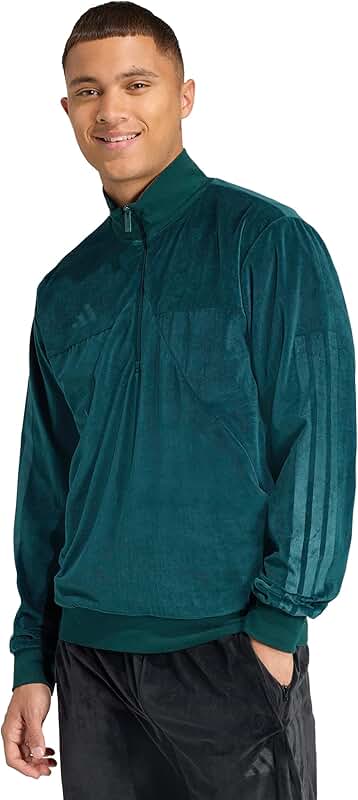 Men's Velour Half-Zip Track Top