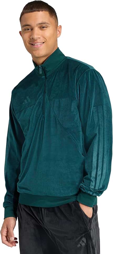 Men's Velour Half-Zip Track Top