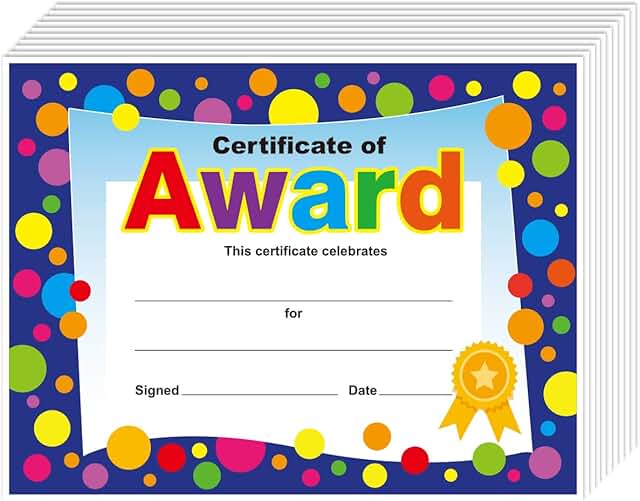 45 Printable Award Certificates for Teachers and Students