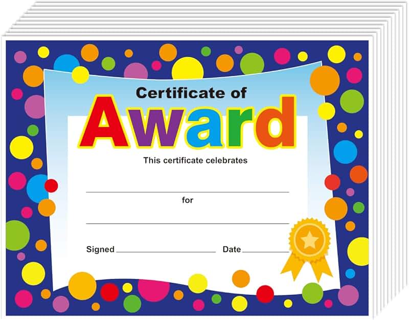 45 Printable Award Certificates for Teachers and Students