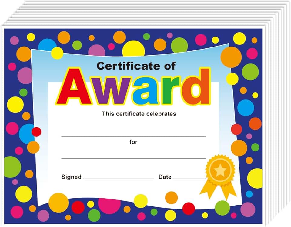 45 Printable Award Certificates for Teachers and Students