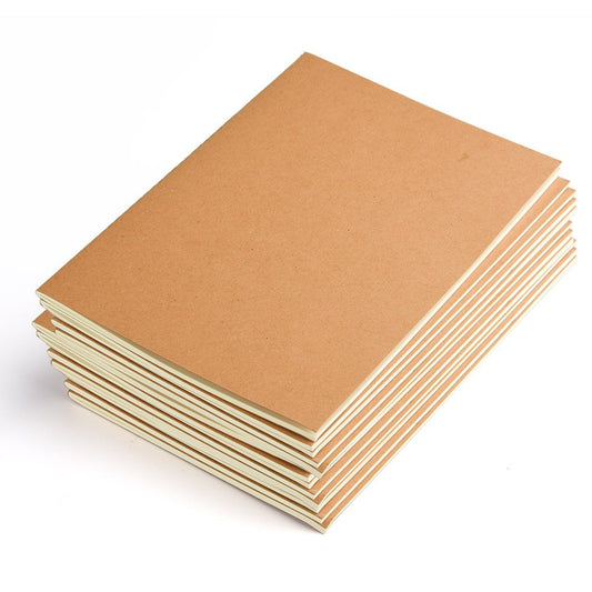 12 Kraft Cover Dot Grid Notebooks, A5, 60 Pages