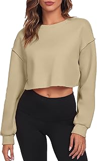 Long Sleeve Cropped Sweatshirts for Women