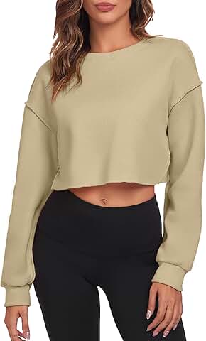 Long Sleeve Cropped Sweatshirts for Women