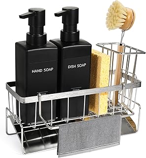 Matte Black 12 oz Kitchen Dish Soap Dispenser Set