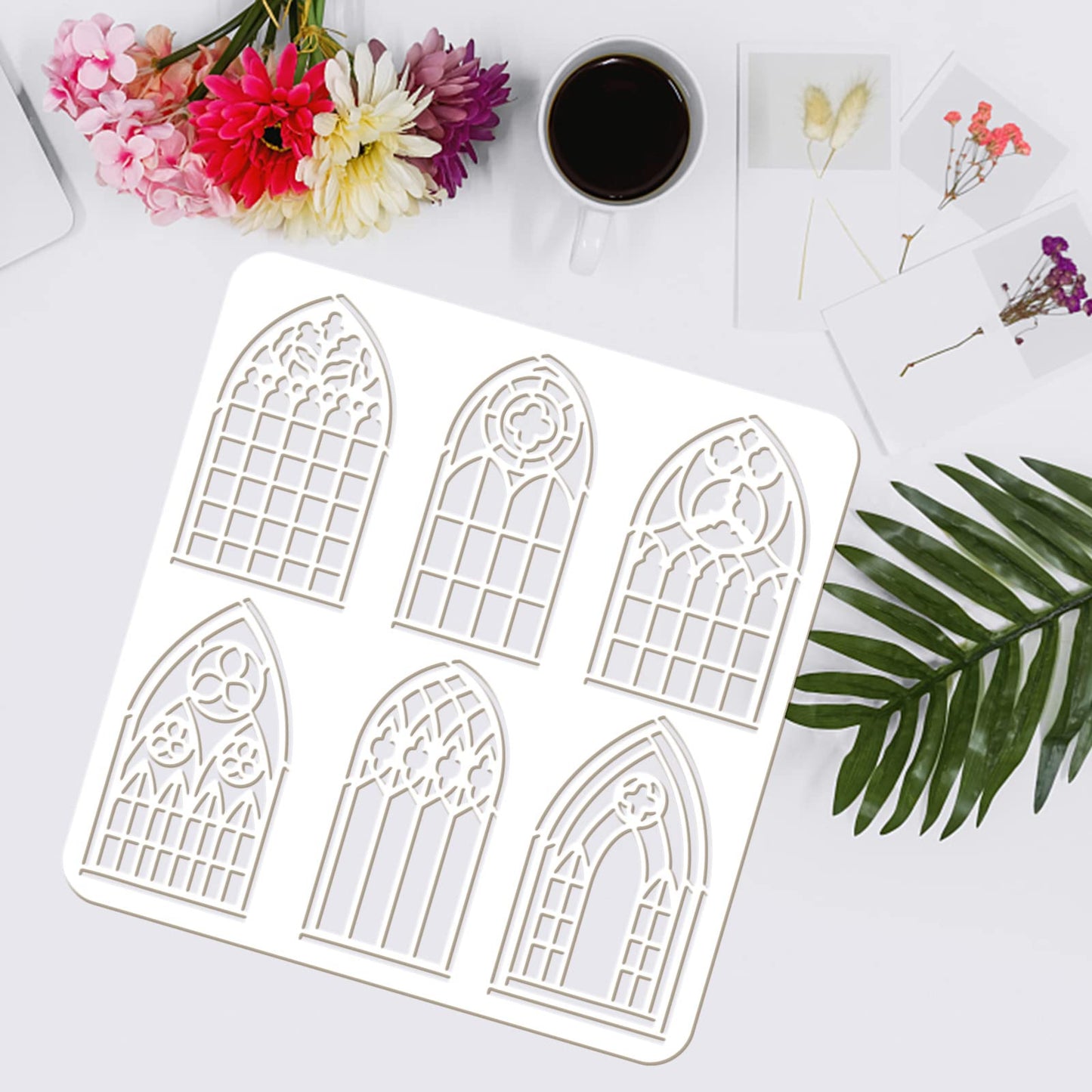 RetroArch Vintage Arch Plastic Stencil Set 11.8x11.8 inches