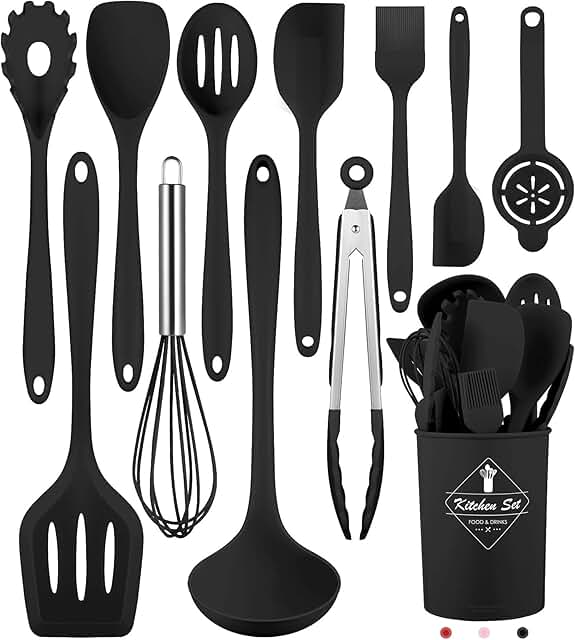 12-Piece Silicone Kitchen Utensil Set, Dishwasher Safe
