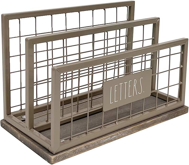 Two-Compartment Desktop Mail and Stationery Organizer