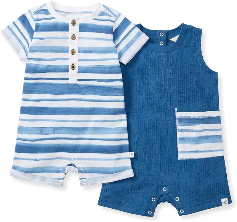 Baby Boys Organic Cotton Romper and Layette Set