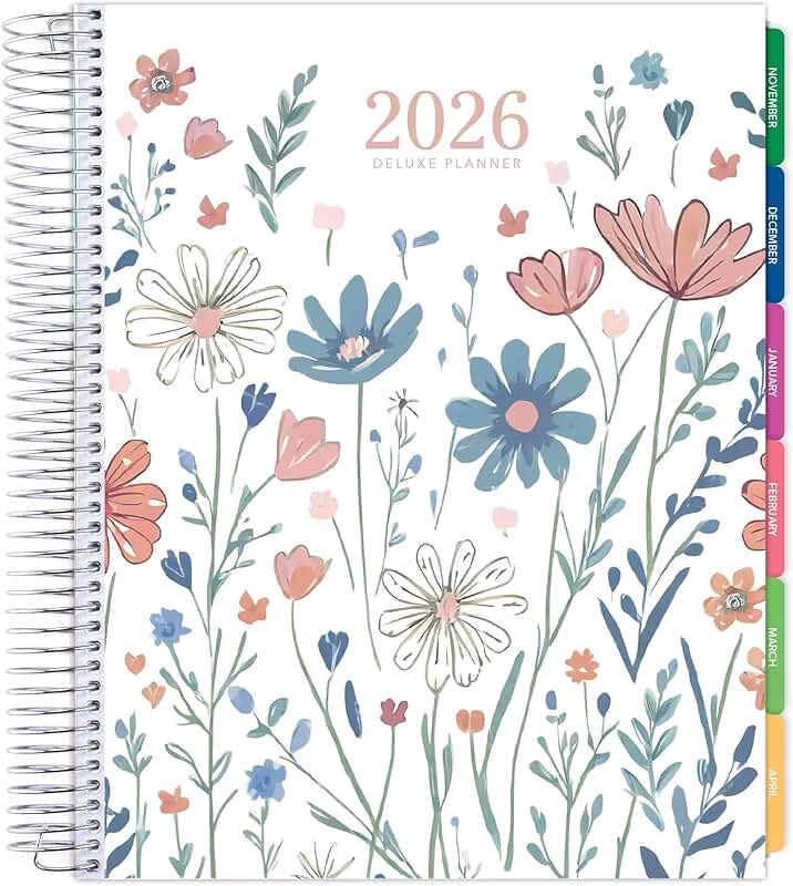 2026 Planner with Tabs, Stickers, and Folder