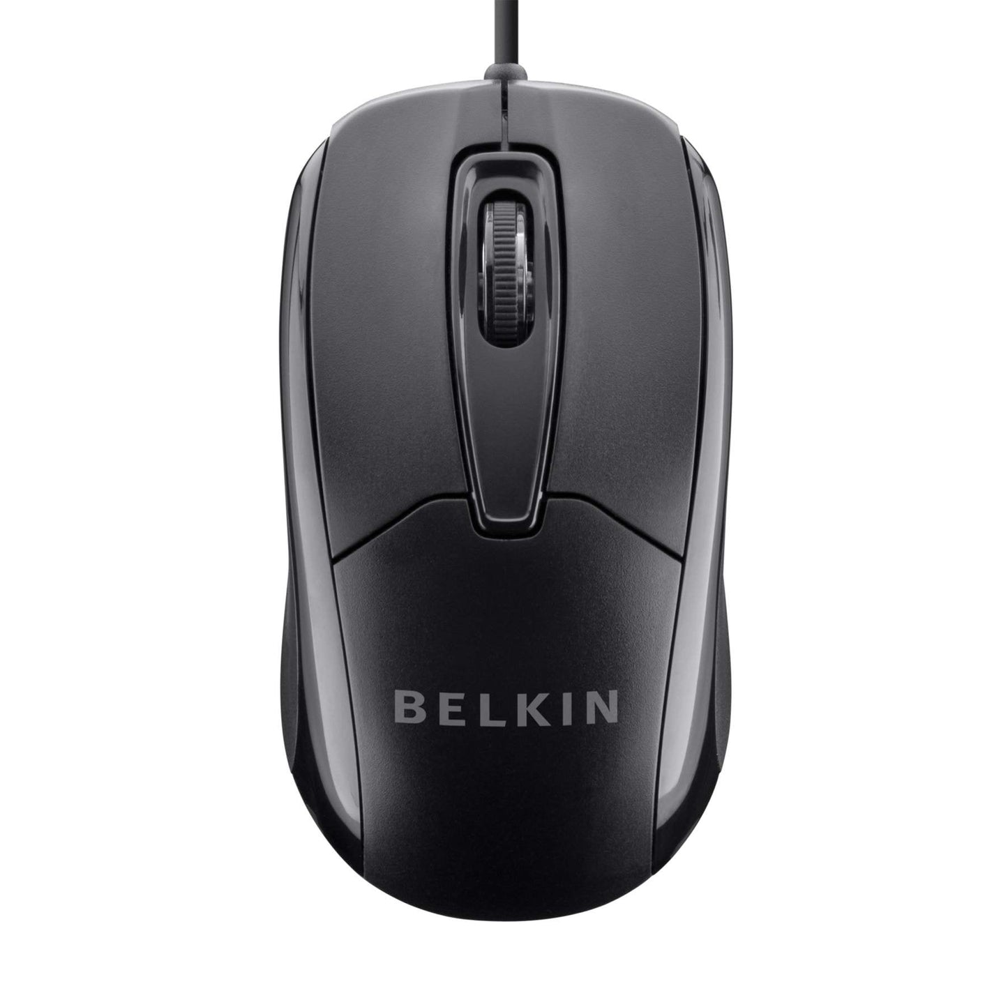 3-Button Wired USB Optical Mouse with 5-Foot Cord, Compatible with PCs, Macs, Desktops and Laptops, Black - F5M010qBLK
