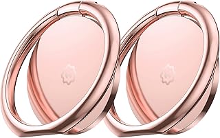 Two Phone Ring Holders with Kickstand in Rose Gold