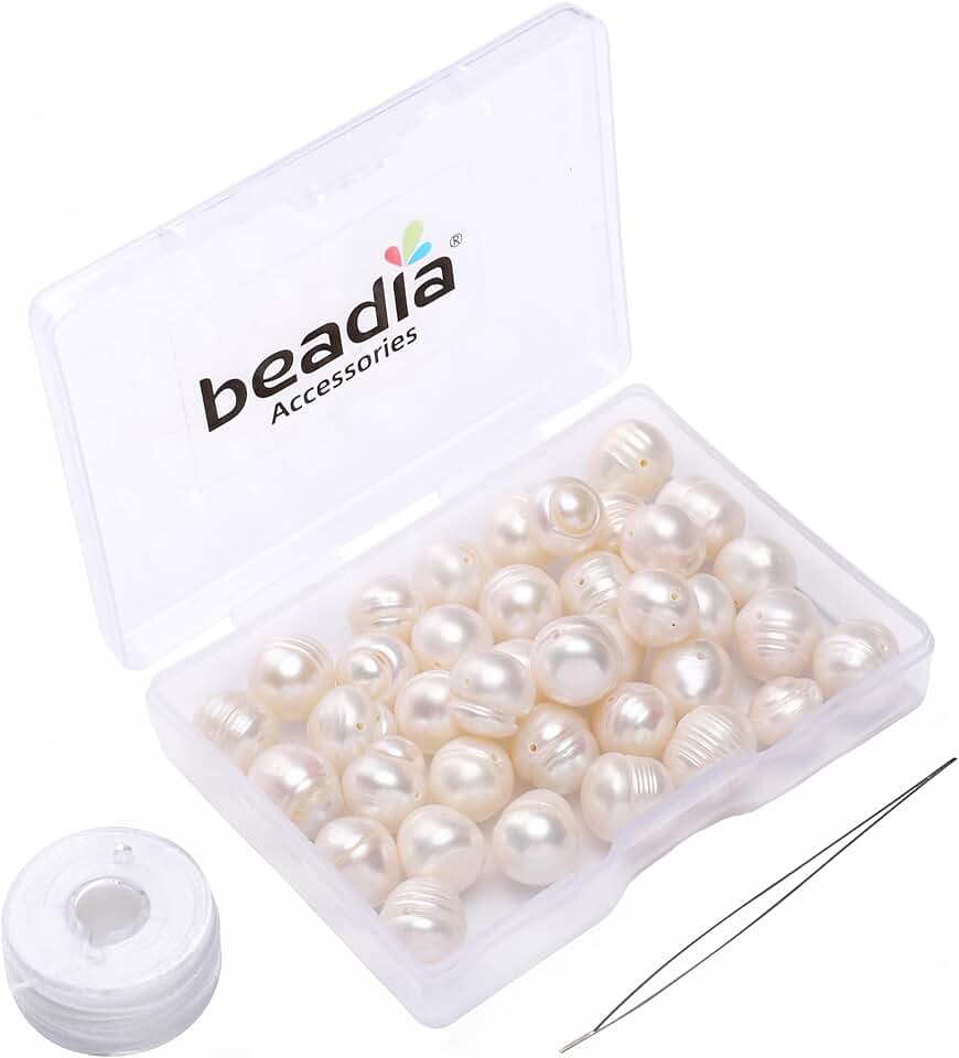 White Freshwater Pearl Beads 10-11mm for Jewelry Making