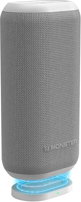Portable Bluetooth Speaker with 360 Bass and Wireless Charging