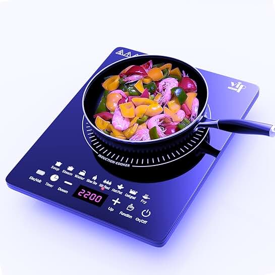 Portable 2200W Electric Induction Cooktop with Touch Control