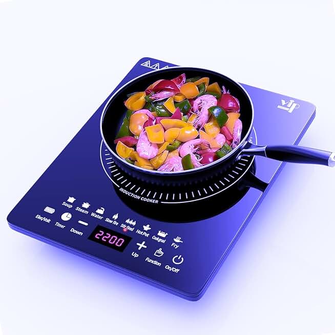 Portable 2200W Electric Induction Cooktop with Touch Control