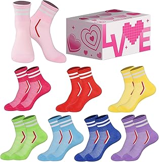 8 Pairs of Crew Socks for Men and Women