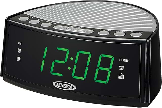 AM/FM Digital Dual-Alarm Clock Radio