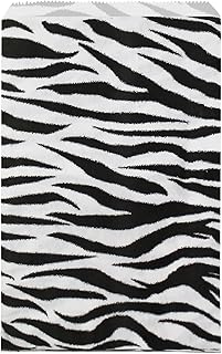 200 Plain and Patterned Small Paper Bags with Zebra Print