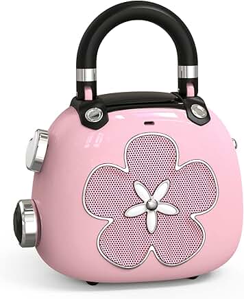 Mini Bluetooth Speaker and Bag Charm in Pink