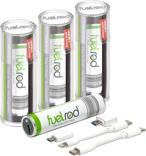 Portable USB-C Charger Kit with Cables, Pack of 3
