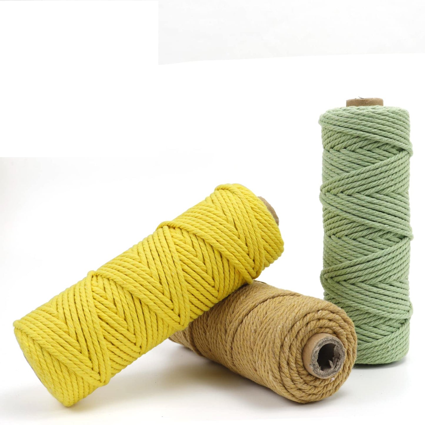 3mm Cotton Cord Set, 164 Yards, Colorful, 3 Rolls