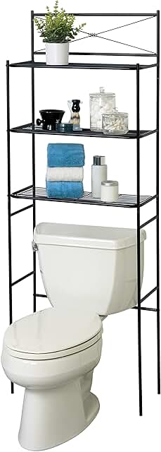 Over-the-Toilet Bathroom Storage Shelf with 3 Shelves