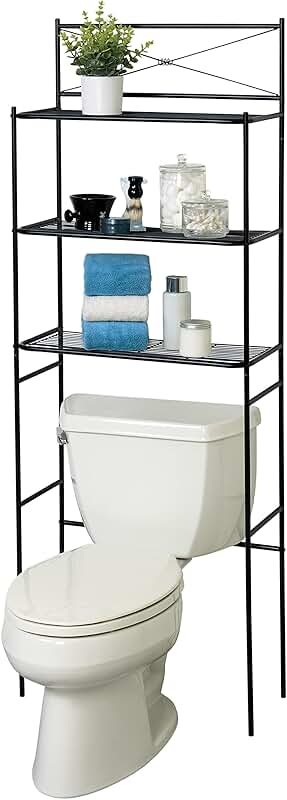 Over-the-Toilet Bathroom Storage Shelf with 3 Shelves