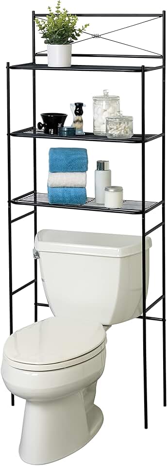 Over-the-Toilet Bathroom Storage Shelf with 3 Shelves