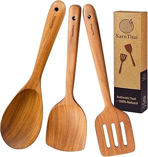 Set of 3 handcrafted wooden cooking spoons