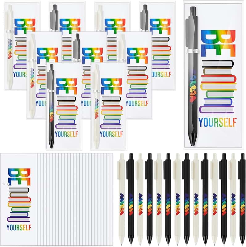 Rainbow Pride Gift Set with Pen Cards and Bags