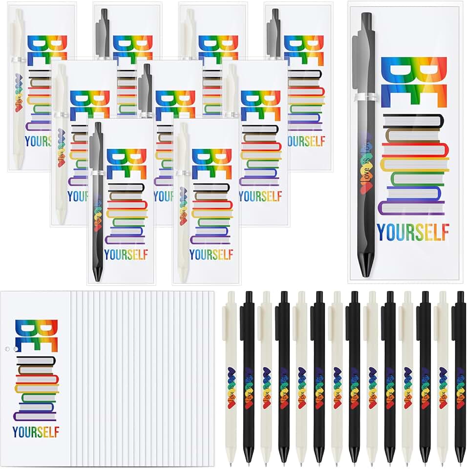 Rainbow Pride Gift Set with Pen Cards and Bags