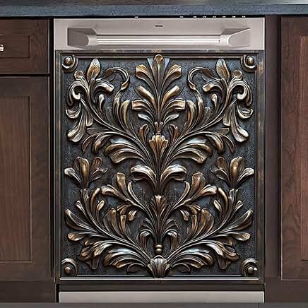 Copper Vines Dishwasher Magnet Cover, 23" x 26"