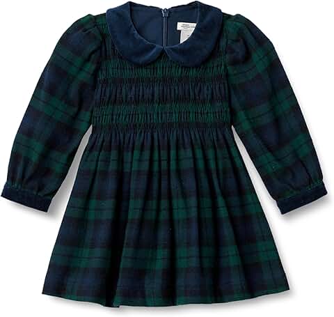 Long Sleeve Flannel Dress for Toddlers and Baby Girls