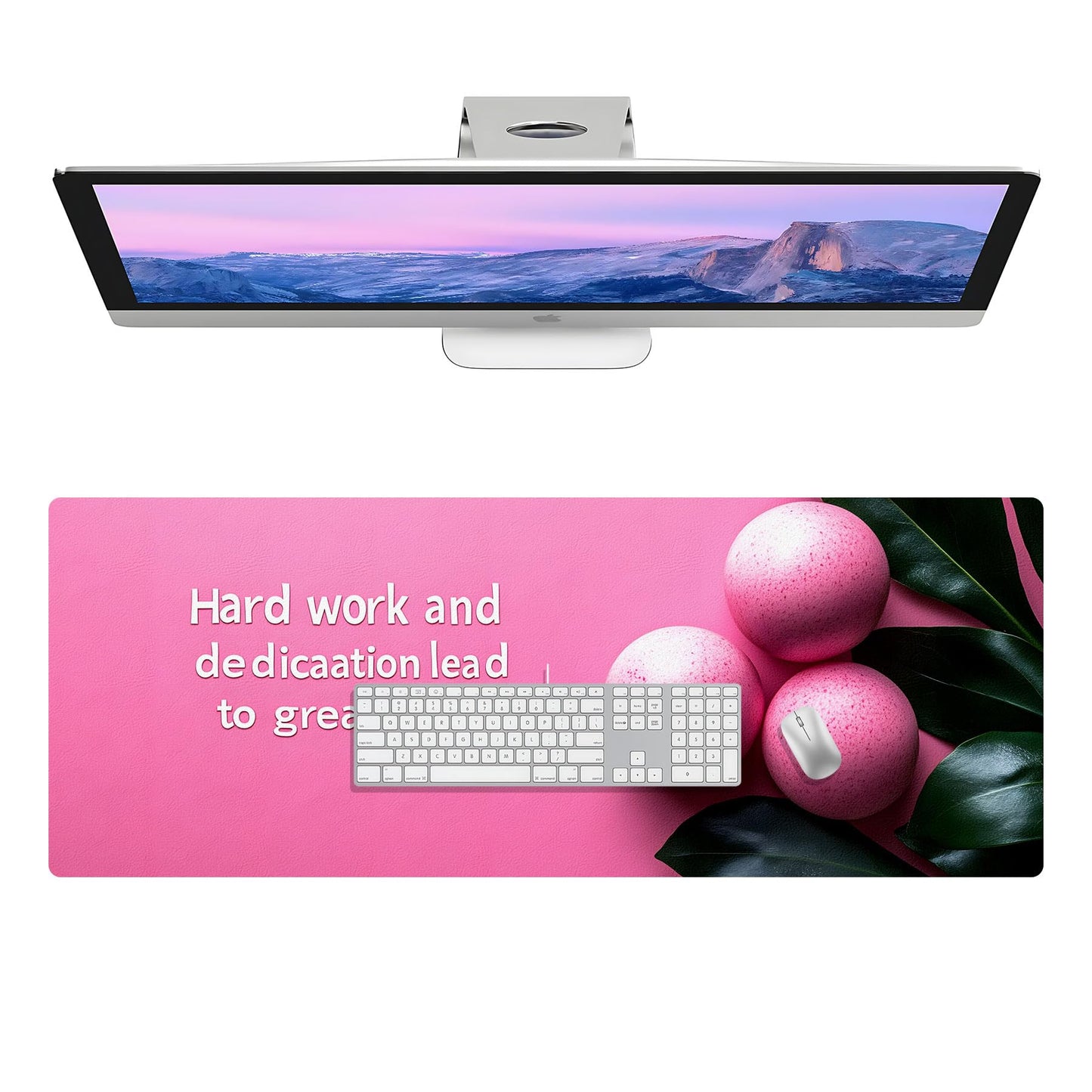 Pink Waterproof Large Non-Slip Desk Mat