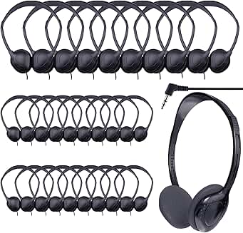 60 Pack Adjustable Kids and Adults Headphones with 3.5mm Jack