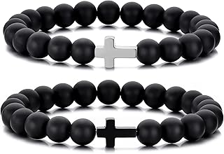 Beaded Cross Bracelets for Men and Women